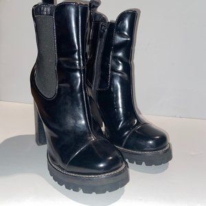 Jeffrey Campbell Patent Leather Chelsea Boots 7